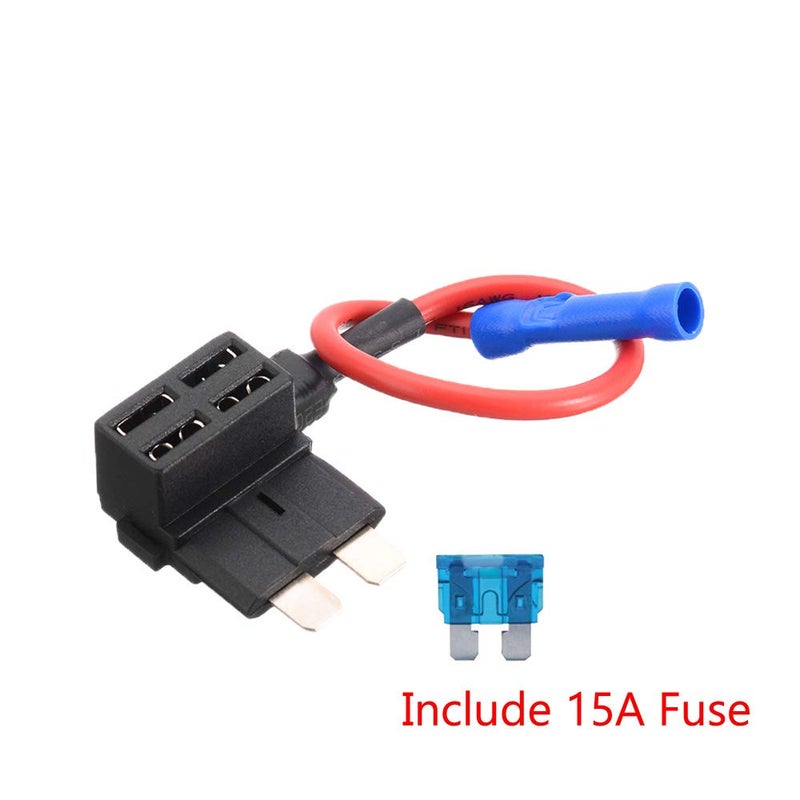 ESUPPORT 12V 24V Standard Add A Circuit Fuse Tap Piggy Back Blade Holder Plug Socket Car Pack of 5 - Image 5